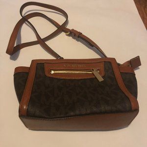 ✰ Michael Kors Crossbody ✰ (Brown // MK Logo)